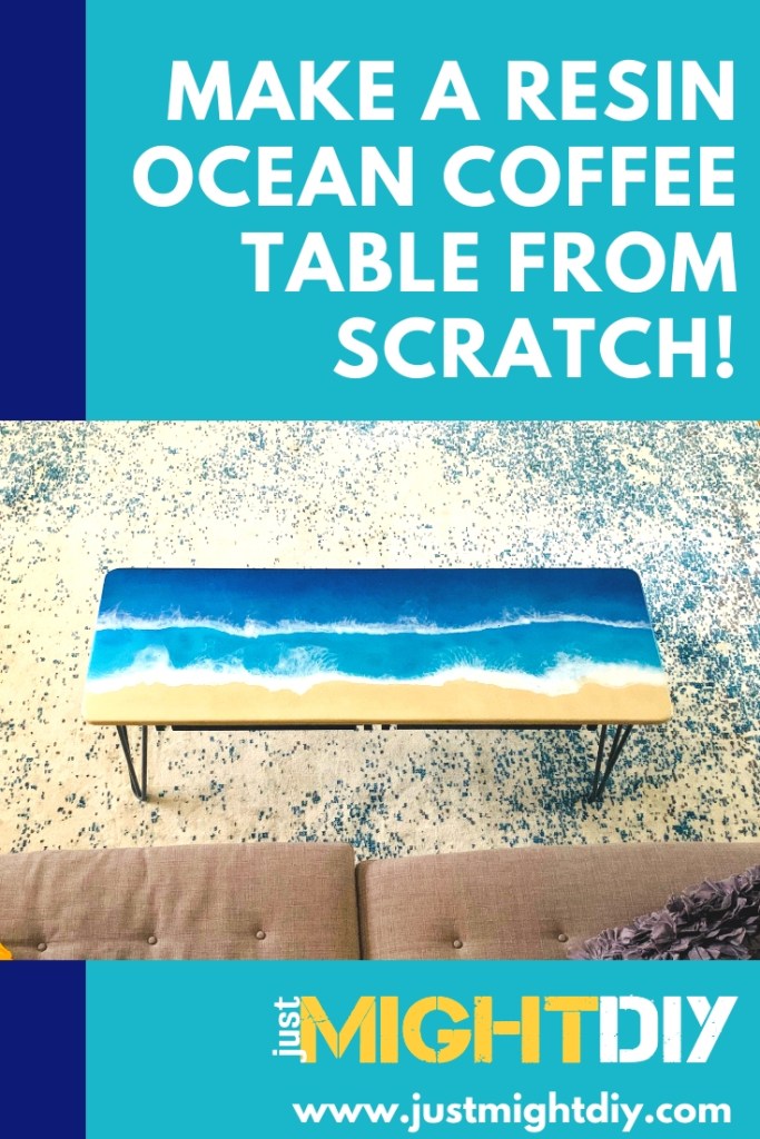 Make a resin ocean coffee table - full video from Just Might DIY!