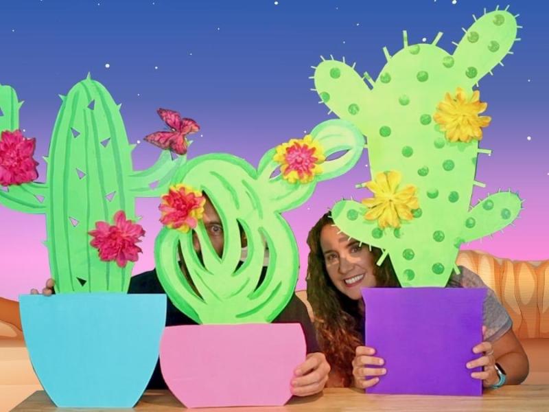 Three-Esta Party Decorations: DIY Cardboard Cactus&nbsp;Cutouts