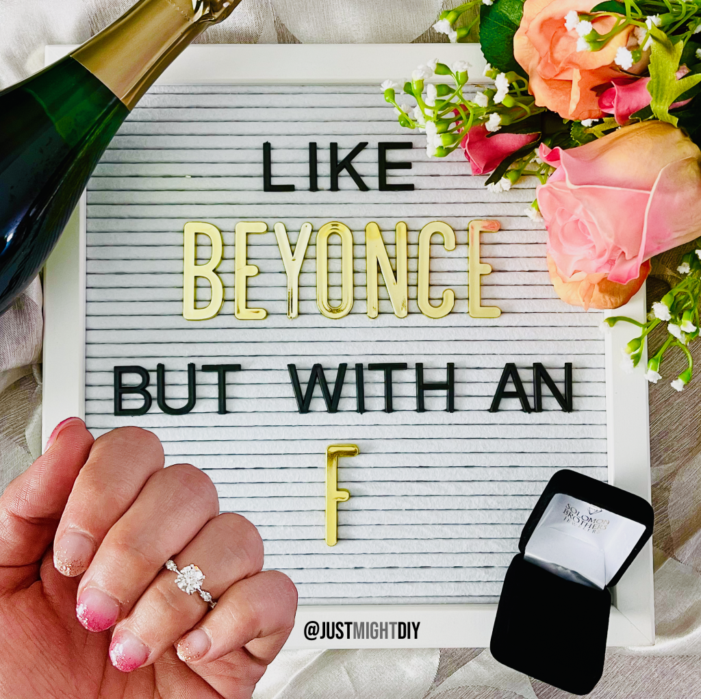 Engagement announcement letter board inspiration