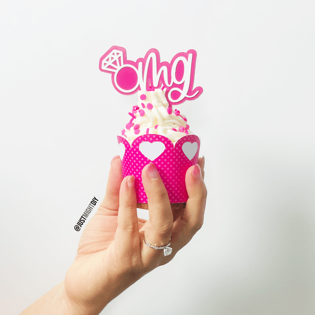 Engagement announcement cupcake 1