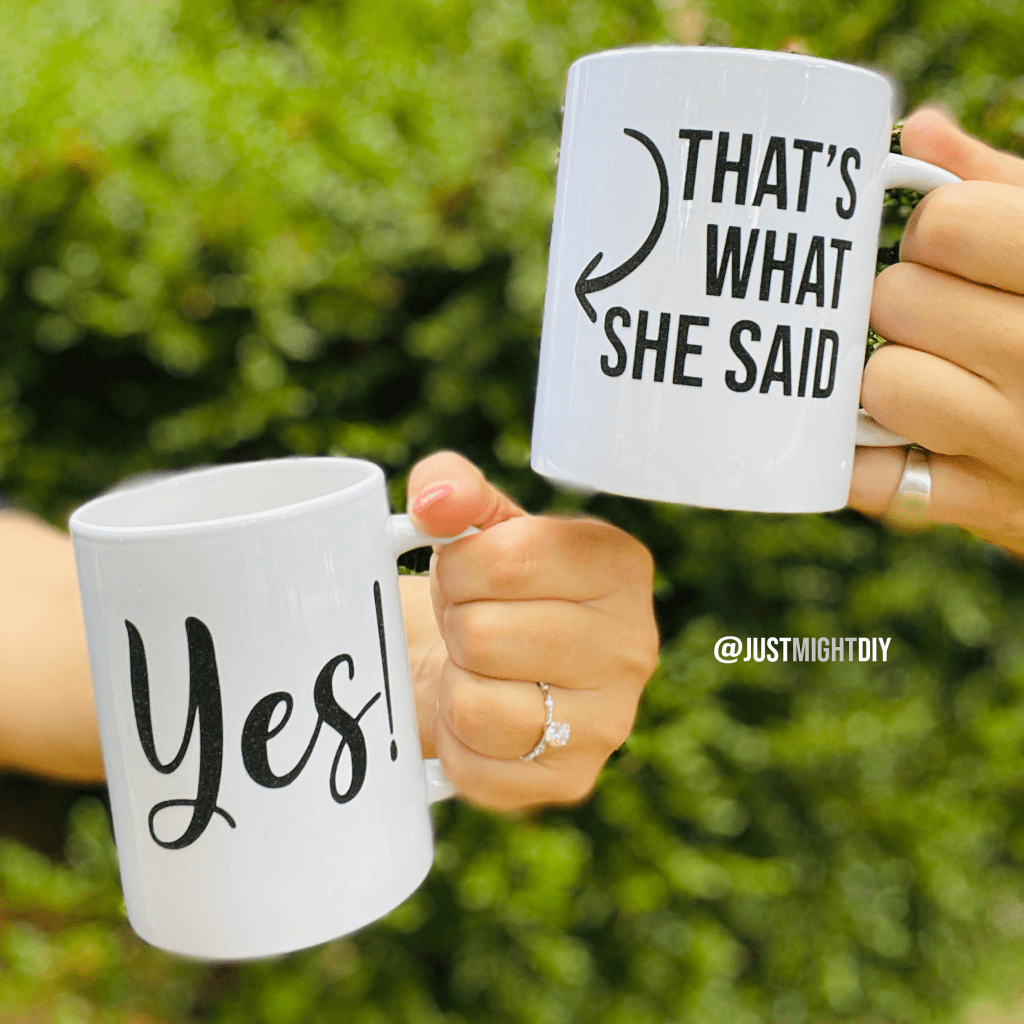 That's what she said engagement announcement photo idea